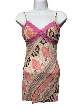 Vintage Babydoll Y2K rave Sheer Mesh Patchwork Lace Top